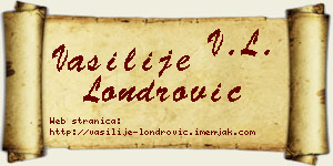 Vasilije Londrović vizit kartica